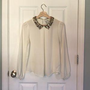 Forever 21 dressy sequin color blouse